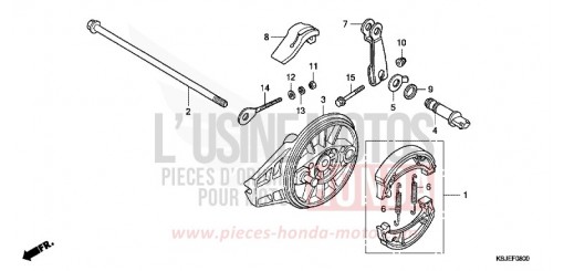 BREMSPLATTE, HINTEN CRF100FB de 2011